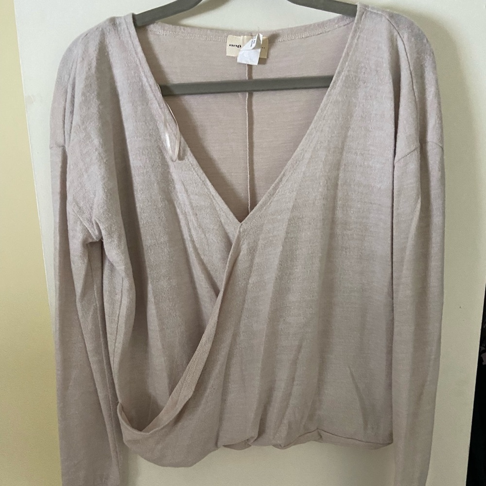 Tan Surplice Top